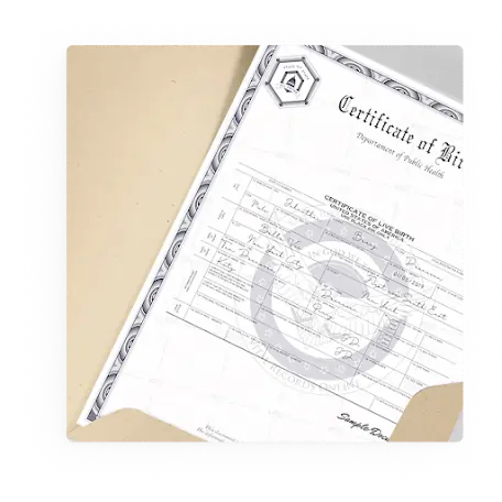 Sample birth certificate